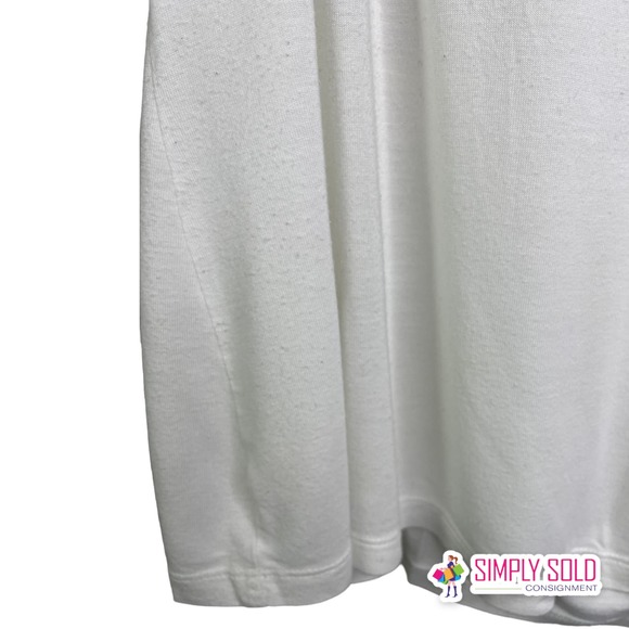 Banana Republic Women's Tank Top Shirt White Black Soft Basic Summer V-Neck L - Picture 6 of 8